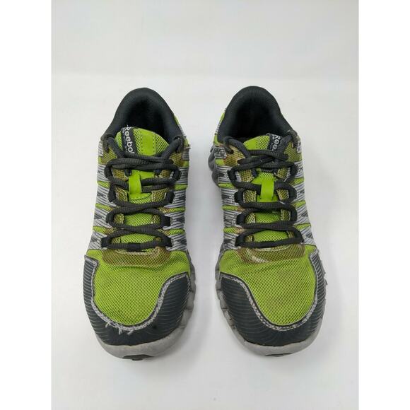 Mens Reebok Zigtech Shark Athletic Running Shoes Size 5 Green & Gray - Picture 2 of 12